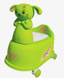  Muren Musical Rabbit  Shape Potty Training Seat with Easy Grip Handles Wheels Removable Bowl (Color May Vary)