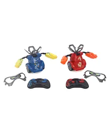 SilverLit  Remote Control Fighting Robot With Balloon Puncher  Pack of 2 - Red Blue