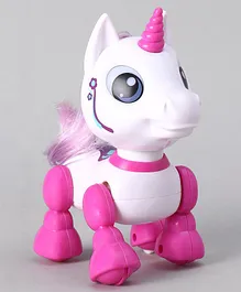 Silverlit Robo Heads Up Unicorn With Sound And Movement- Pink White