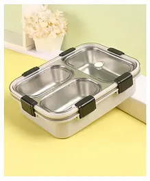 Yamama 3 Grid Insulated Stainless Steel Lunch Box - Grey