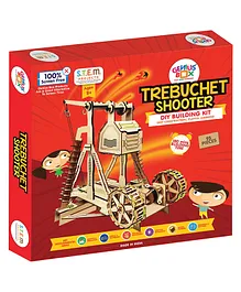 Genius Box Trebuchet Shooter DIY STEM Educational Toy and Construction Based Activity Game - 95 Pieces