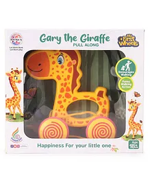 Ratnas Garry The Giraffe  Pull Along Toy - Yellow