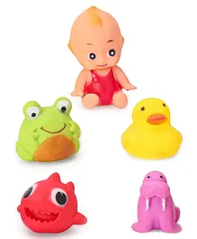 Ratnas Squeezy Sea Animals Bath Toys Pack of 3- Color & Shape May Vary 
