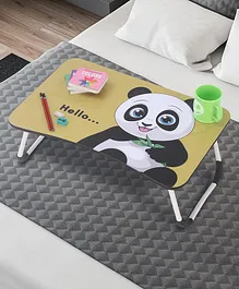 Small Foldable Study  Cum Activity Table Hello Panda Theme - Yellow