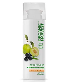 Organic Harvest Brightening Foaming Face Wash 100% Certified Organic Sulphate & Paraben Free - 100 g