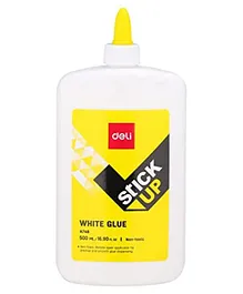 Deli Stick Up White Glue, Washable Strong Adhesive Glue Bottle Art and Craft (500ml) EA74813