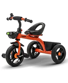 Baybee Baby Tricycle for Kids, Smart Plug & Play Kids Tricycle Cycle for Kids with Bell Front & Rear Baskets - Orange