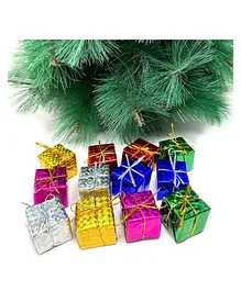 AMFIN Christmas Tree Decoration Items Christmas Gift Decor Xmas Tree Decoration Ornaments Pack of 12- Multicolor