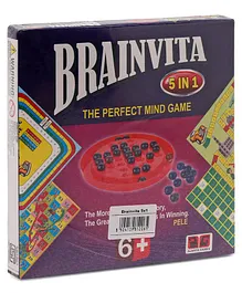 Ajanta Brainvita 5 in 1 Combo Board Games - Multicolor