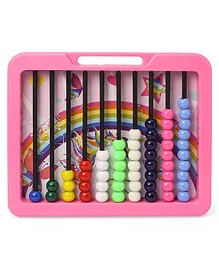 Ajanta Educational 2 In 1 Learn To Count Slate And Abacus - Pink