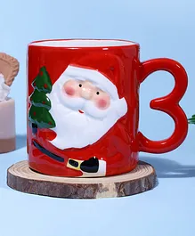 A Vintage Affair Santa Mug with Heart Shape Handle - 450 ml