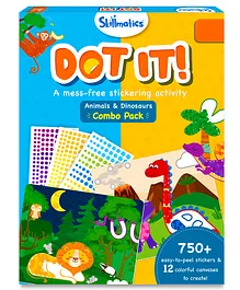 Skillmatics Art Activity Dot it! Combo Pack Complete 12 Animal & Dinosaur Themed Pictures