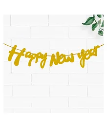 AMFIN® (Pack of 1) Happy New Year Banner / Banner 2023 / New Year 2023 / New Year Bunting / New year Decoration items / New Year Banner - Gold