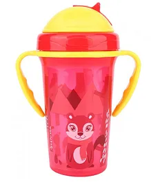 Adore Kiddo! Straw Training Sipper With Handle Retractable Straw Red - 400 ml