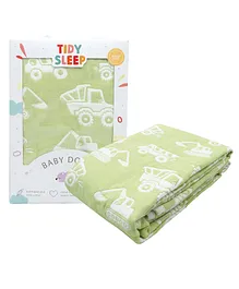TIDY SLEEP Reversible Cotton Blanket Wrapper - Green