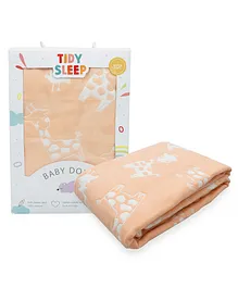 TIDY SLEEP Wrapper Sheet Cum Baby Blanket - Peach