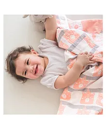 TIDY SLEEP Wrapper Sheet Cum Baby Blanket - Pink