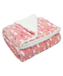 TIDY SLEEP New Born 2 Layered AC Wrapping Sheet Sherpa Blanket - Pink