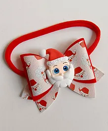 All Cute Things Christmas Theme Santa Charm Headband - Red & White
