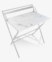 Faburaa Venus Foldable Study Table for Home - White