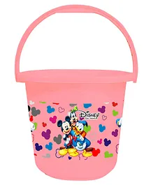 Kuber Industries Disney Team Mickey Print Multipurpose Bucket - Pinkj