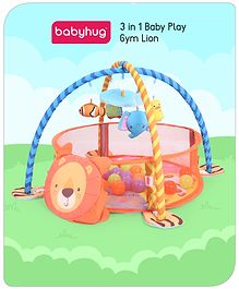 Babyhug 3 in 1 Baby Play Gym Lion- Orange