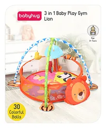 Babyhug 3 in 1 Baby Play Gym Lion - Orange