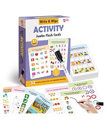 Little Berry Activity Write and Wipe Jumbo Flash Cards  32 Cards - Multicolour