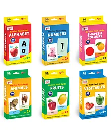 Little Berry My First Flashcards Early Learning and Educational Pack of 6 - 216 Cards