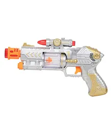 VGRASSP Laser Flashing Light Gun Toy Rotation Thermocol Beads with Sound and Vibration- Multicolor