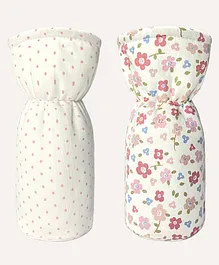Abracadabra Bottle Cover Vintage Floral Pack of 2 Fits Upto 300 ml Feeding Bottle - Pink