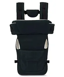 Chinmay Kids 4 Way Premium Baby Carrier Bag With Adjustable Strap & Head Support - Black