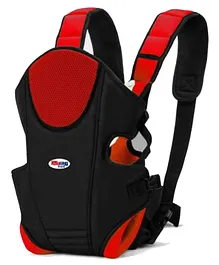 Chinmay Kids 3 in 1 Premium Baby Carrier Bag With Adjustable Strap & Head Support - Black Red
