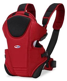 Chinmay Kids 3 in 1 Premium Baby Carrier Bag With Adjustable Strap & Head Support Line - Red Black