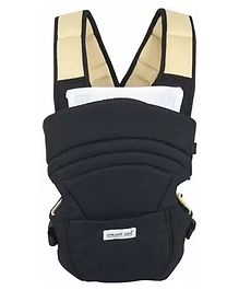 chinmay kids 3 in 1 premium baby carrier bag with adjustable strap & head support line black cream