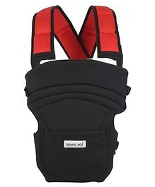Chinmay Kids 3 in 1 Premium Baby Carrier Bag With Adjustable Strap & Head Support Line Black Red