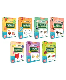 Spartan Kids Flash Cards for Kids Early Learning, Easy & Fun Way of Learning Pack of 7 - 189 cards