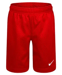 Nike Logo Placement Embroidered Mesh Shorts - Red