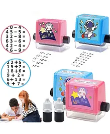 FunBlast Addition and Subtraction Math Roller Stamps for Kids Set of 2  Colour May Vary