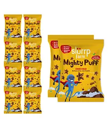 Slurrp Farm Healthy Snacks Not Fried No Maida Mighty Puff Choco Ragi Pack of 10 - 20 g each