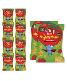 Slurrp Farm Healthy Snacks for Kids, Mighty Puff Tangy Tomato Pack of 10 - 20 g each