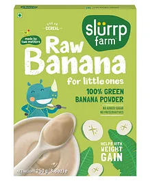 Slurrp Farm No Sugar No Salt No Milk and No Preservatives Nendran Raw Banana Powder -250 g
