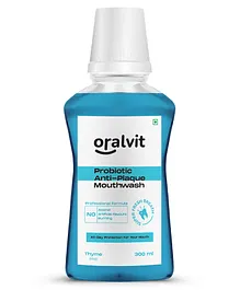 Oralvit Probiotic Anti-Plaque Mouthwash with Mild Thyme - 300 ml