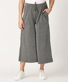The Mom Store Solid Flared Maternity Culottes - Grey