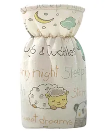 Abracadabra Fits Upto 150 ml Feeding Bottle Cover Sleepy Friends Print - Multicolor