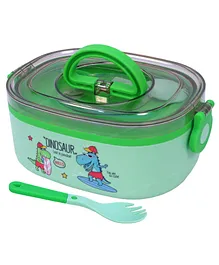 Spanker Dinosaur Lunch Box Thermal Stainless Steel Insulation 1000 ml  - Green