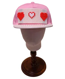 Tipy Tipy Tap Heart Design Lego Detail Cap - Pink