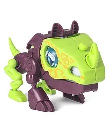 SilverLit Cyberpunk Electronic Creatures Rhino With Light Sound And Movement - Green Purple