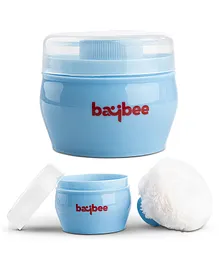 Baybee Cosmetic Cotton Powder Puff with Storage Container - Blue