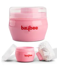 Baybee Cosmetic Cotton Powder Puff with Storage Container - Pink